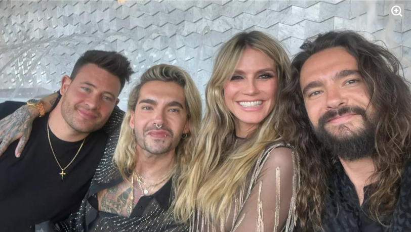 Marc Eggers (li.) durfte einst Bill Kaulitz' Schwägerin Heidi Klum und Bruder Tom kennenlernen