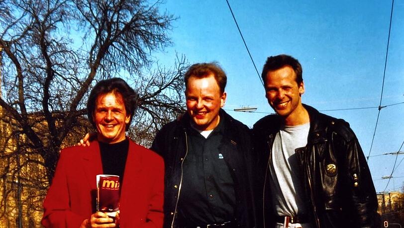 Fritz Egner (li.) mit Manfred Segerer, Herausgeber Mixage Magazin, sowie Fred Kogel im Frühjahr 1993. (Archivbild) Fritz Egner (li.) mit Manfred Segerer, Herausgeber Mixage Magazin, sowie Fred Kogel im Frühjahr 1993. (Archivbild)