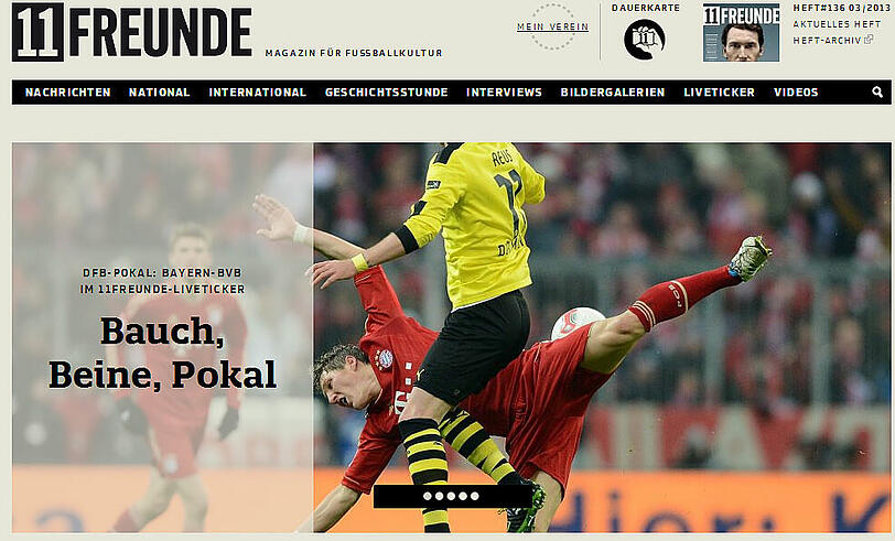 11Freunde berichtet so: "Bauch, Beine, Pokal"