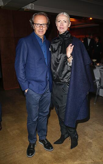 Andrea Della Valle mit Vogue-Chefredakteurin Christiane Arp