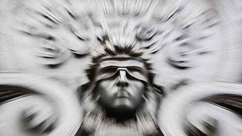 Eine Figur der blinden Justitia.