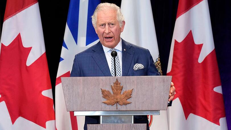 Prinz Charles in Kanada bei seiner Rede im Mai 2022.