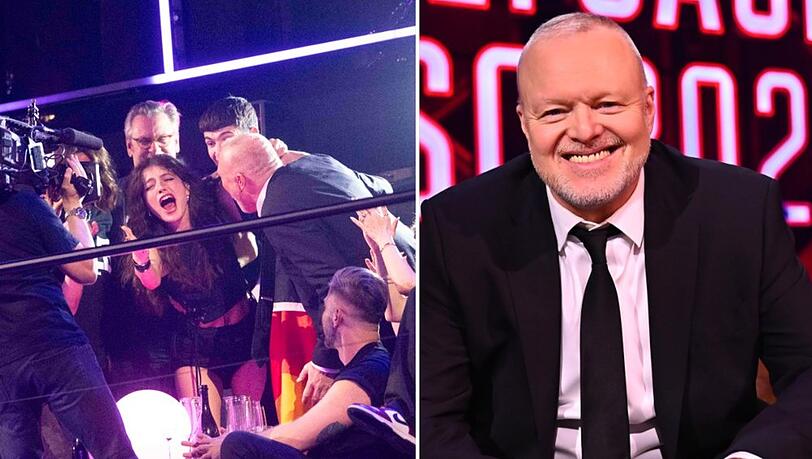 Stefan Raab und seine Schützlinge Abor & Tynna beim ESC-Finale am Samstag in Basel - in der TV-Show "Chefsache ESC 2025 - Wer singt für Deutschland?" (ARD/RTL) wurde das österreichische Duo ausgewählt.