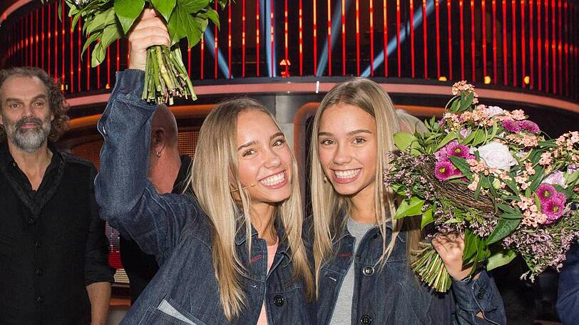 Lisa und Lena in der TV-Show "Klein gegen Groß"