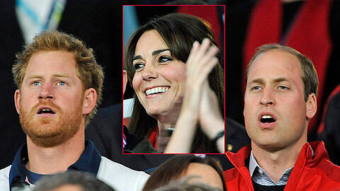 Kate und William jubeln über den Sieg von Wales gegen England bei der Rugby-Weltmeisterschaft.
