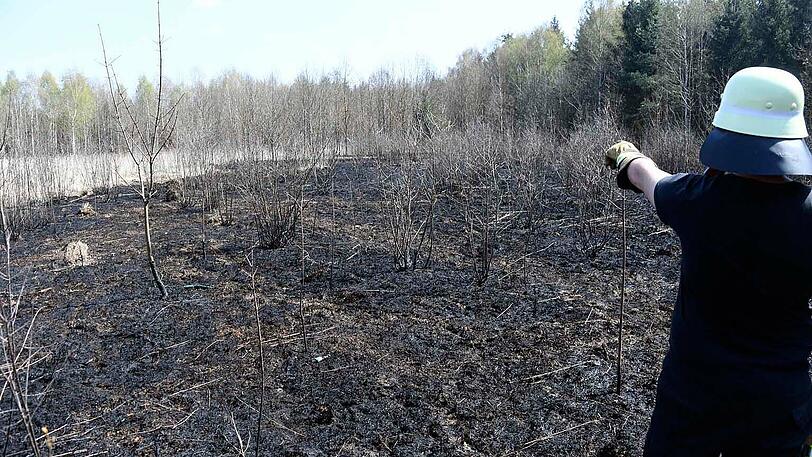 Das Feuer zwischen Grasbrunn und Keferloh richtete verheerenden Schaden an.