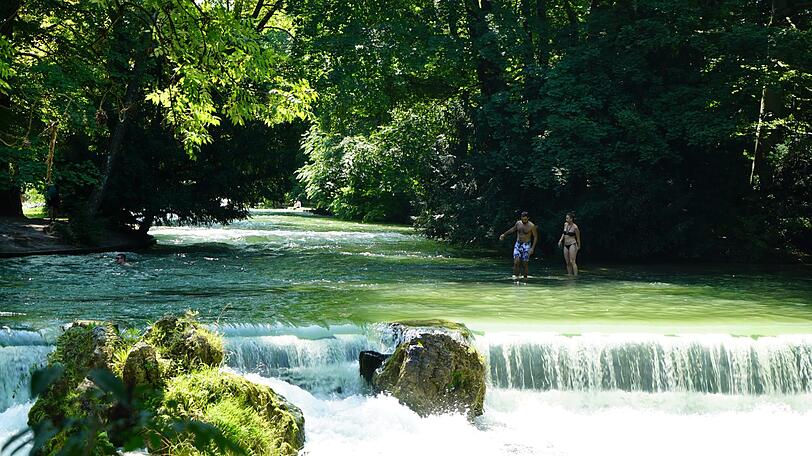 Die Mini-Wasserfälle sehen schon gar nicht mehr nach München aus.