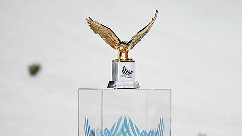 Der Pokal für den Gesamtsieger der Vierschanzentournee.