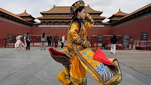 Peking schloss wegen eines Sturms auch die berühmte Verbotene Stadt.