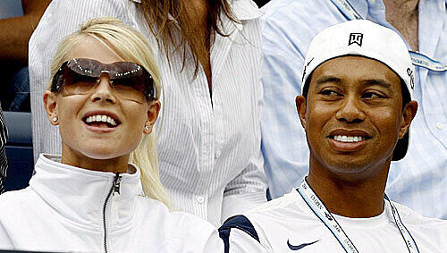 Elin Nordegren mit ihrem untreuen Ehemann Tiger Woods. Elin Nordegren mit ihrem untreuen Ehemann Tiger Woods.