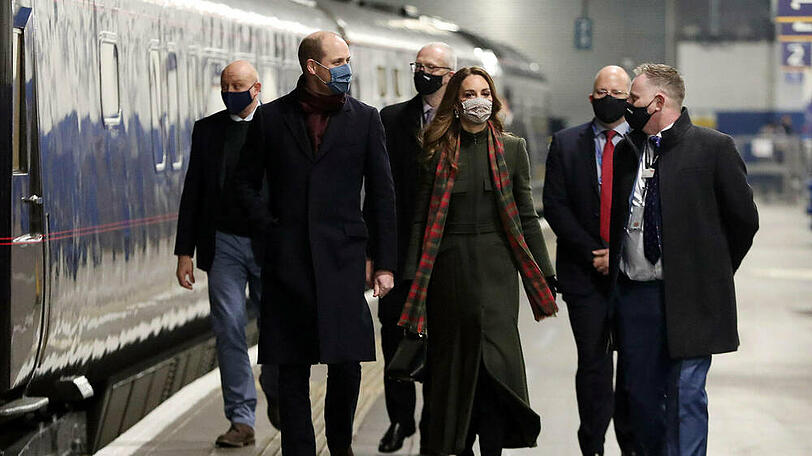 Prinz William und Herzogin Kate in London vor ihrer Abreise mit dem "Royal Train".