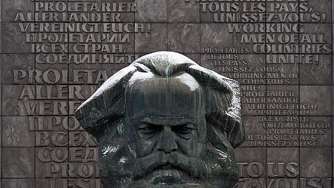 Das Denkmal für Karl Marx in Chemnitz.