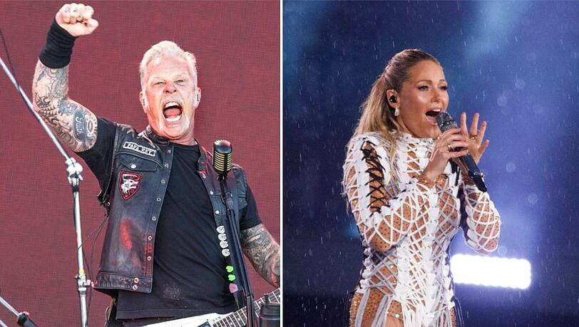 Metallica um James Hetfield und Helene Fischer bespielen deutsche Stadien. Metallica um James Hetfield und Helene Fischer bespielen deutsche Stadien.