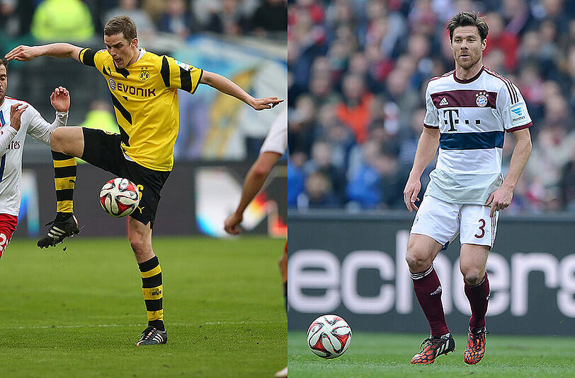 Sven Bender &ndash; Xabi Alonso:
&bdquo;Bender ist nur fürs Verhindern zuständig &ndash; genauso wie Alonso. Im Moment spricht die Form für den Spanier.&ldquo; 5:2 für Bayern.
