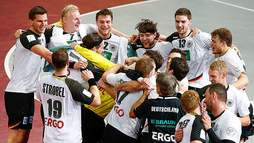 Nach dem Sieg über Ägypten war der Jubel beim deutschen Team groß. Nach dem Sieg über Ägypten war der Jubel beim deutschen Team groß.