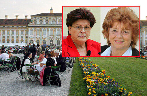 Landtagspräsidentin Barbara Stamm (CSU, li) kritisiert Bürgermeisterin Elisabeth Ziegler (SPD), weil sie ihren Gewinn vom Sommerempfang des Landtags nicht spenden will.
