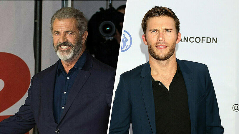 Mel Gibson (l.) und Scott Eastwood drehen einen Actionfilm zusammen.