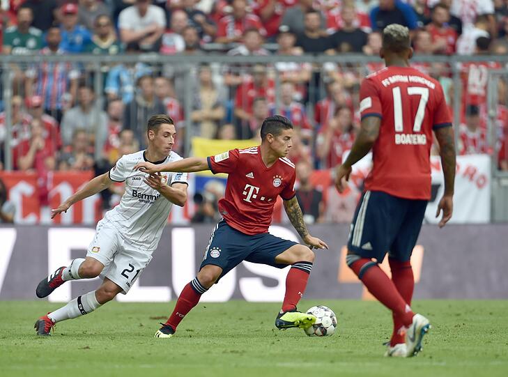 JAMES RODRIGUEZ, NOTE 2: Kam schon in der ersten Halbzeit für den verletzten Tolisso in die Partie. Der Kolumbianer ordnete das Spiel im Zentrum, hatte viele Ballaktionen. Und er traf! Per Kopf! Machte mit dem 3:1 alles klar (89.).