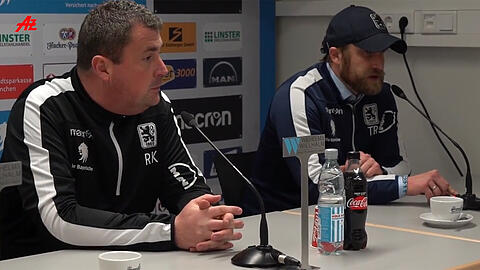 1860-Trainer Daniel Bierofka (rechts) hatte am Mittwoch im Spiel gegen den TSV Buchbach "immer das Gefühl, dass die Jungs noch dran glauben, dass wir das Tor noch erzielen können".