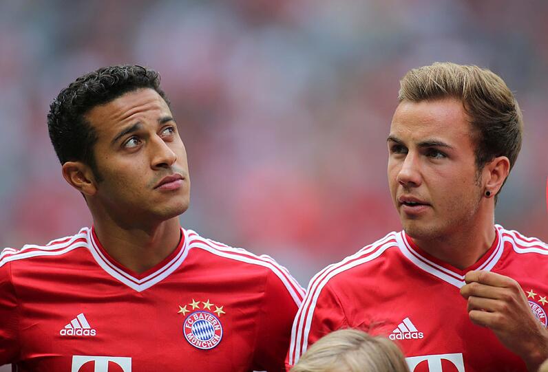 Thiago (l.) und Mario Götze.