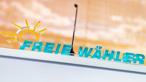 Das Logo der Freien Wähler ist zu sehen.