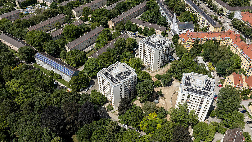 Die energetische Modernisierung der Hochh&auml;user in der Wilram- und Wageneggerstra&szlig;e ist Teil des Klimaquartiers Ramersdorf.