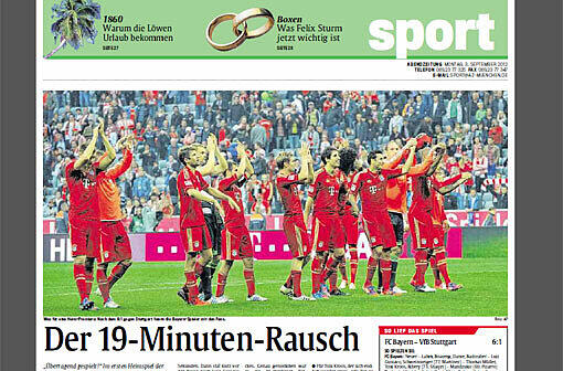 Die Bayern im Torrausch: Lesen Sie hier die Pressestimmen nach dem 6:1-Knaller gegen Stuttgart
