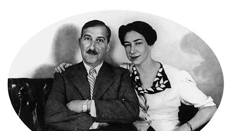 Stefan Zweig mit seiner Ehefrau Lotte Zweig.