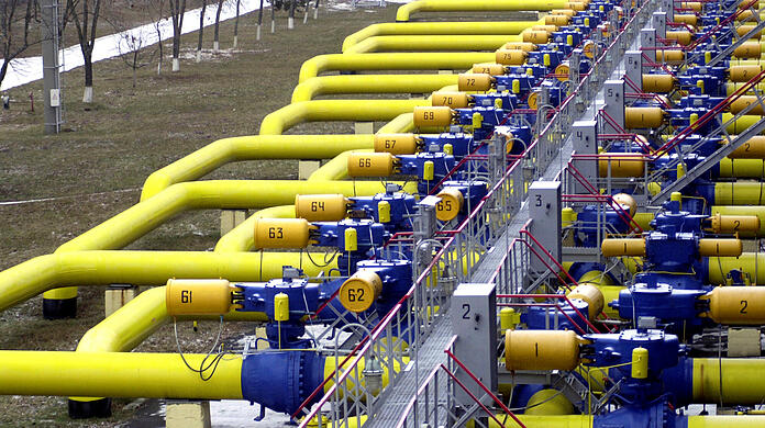 Gasspeicher und Transitpunkt in Bojarka: Die Ukraine bereitet nach Daten des Netzbetreibers OGTSU einen für Mittwoch angekündigten Transit-Stopp für russisches Gas durch die Region Luhansk im Osten vor.(Archivbild)