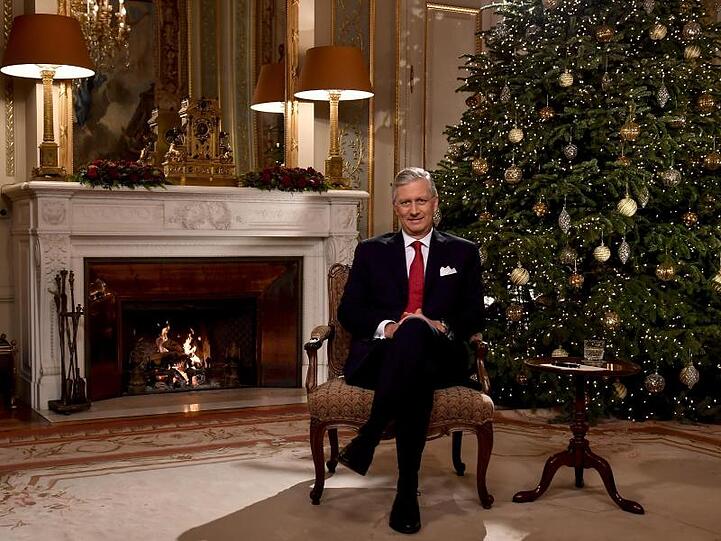 Der belgische König Philippe in Brüssel bei seiner alljährlichen Weihnachtsansprache.