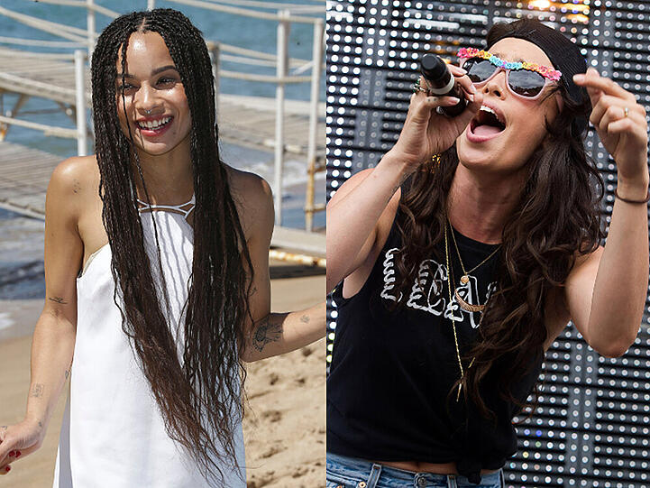 Nehmen #penisgate zusammen lockerer: Zoë Kravitz (li.) und Chelsea Tyler (re.)