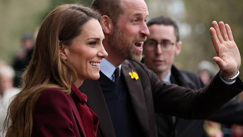 Kate und William bei ihrem Besuch in Wales vor einigen Tagen.