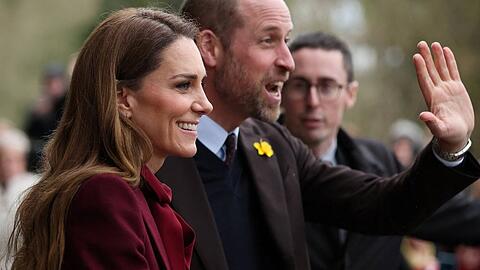 Kate und William bei ihrem Besuch in Wales vor einigen Tagen.