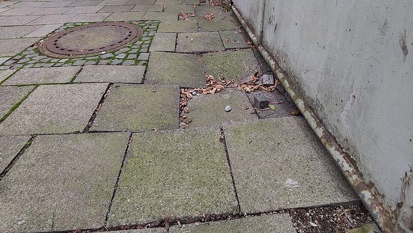 Auch wenige Meter weiter kann man Verwerfungen im Boden erkennen.