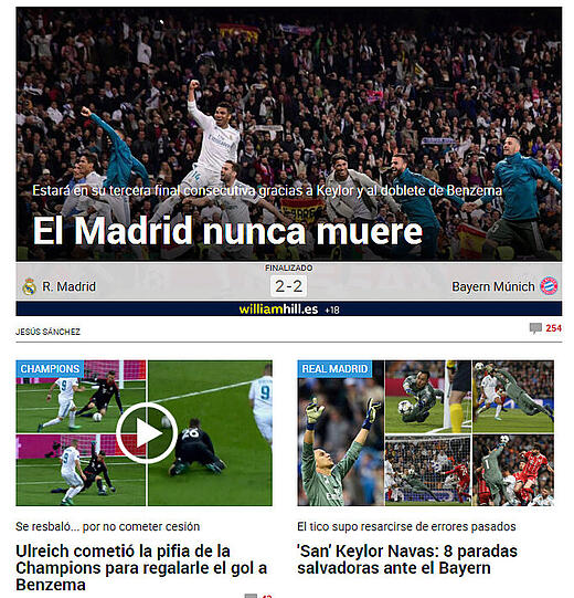 Marca (Spanien): "Madrid stirbt nie&ldquo;.