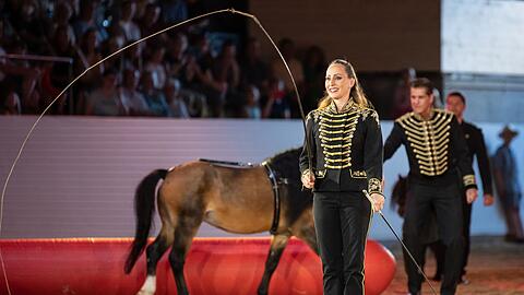 Jana Mandana Lacey-Krone bei den Marbach Classics am Haupt- und Landgestüt Marbach.