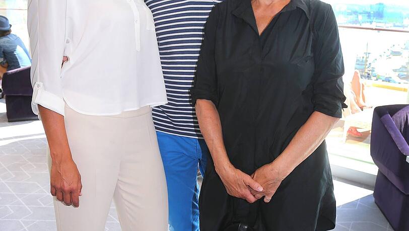 Franziska van Almsick (li.) an der Seite ihrer Eltern Jutta und Bernd. Franziska van Almsick (li.) an der Seite ihrer Eltern Jutta und Bernd.