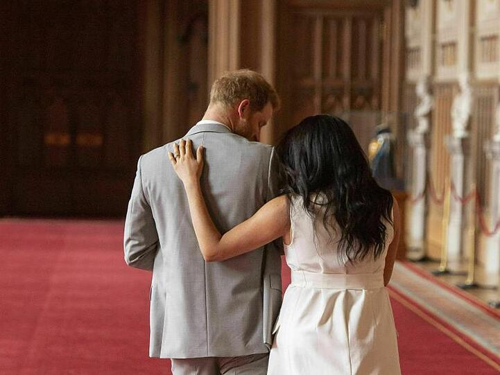 Sie sind auf dem Absprung: Meghan, Herzogin von Sussex, und Prinz Harry, Herzog von Sussex.