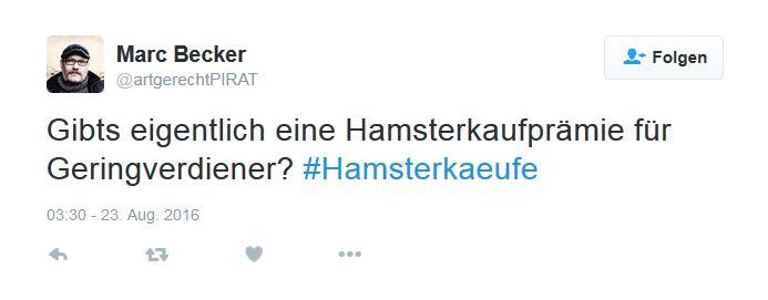 So amüsieren sich Twitter-User über die Hamsterkäufe im Konzept zur Zivilverteidigung.