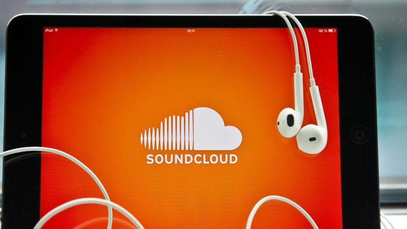Die App Soundcloud auf einem iPad. Die App Soundcloud auf einem iPad.