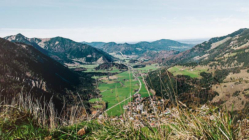 Blick auf Bayrischzell. Blick auf Bayrischzell.