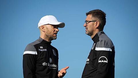 Beim TSV 1860 für das Sportliche verantwortlich: Sport-Geschäftsführer Günther Gorenzel (l.) und Trainer Michael Köllner