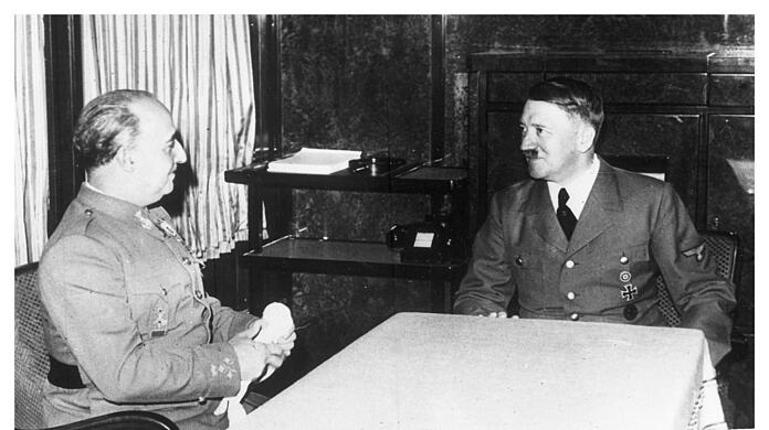 Im Oktober 1940 trafen sich Franco und Hitler im französischen Grenzort Hendaye. Es blieb das einzige Treffen der beiden.