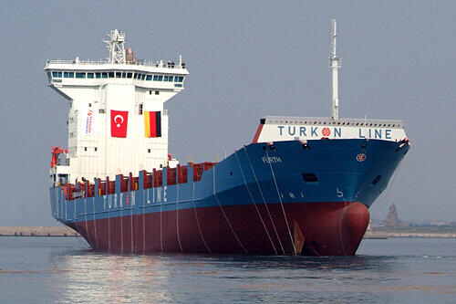 Die &bdquo;MS Fürth&ldquo;: Das 150 Meter lange Containerschiff ist derzeit nach New York unterwegs.
