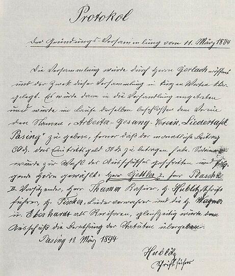 120 Jahre Männergesangsverein Liedertafel Pasing e.V.