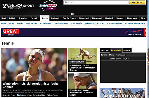 Eurosport: "Wimbledon - Lisicki vergibt historische Chance"Die Pressestimmen zur Finalniederlage von Sabine Lisicki.