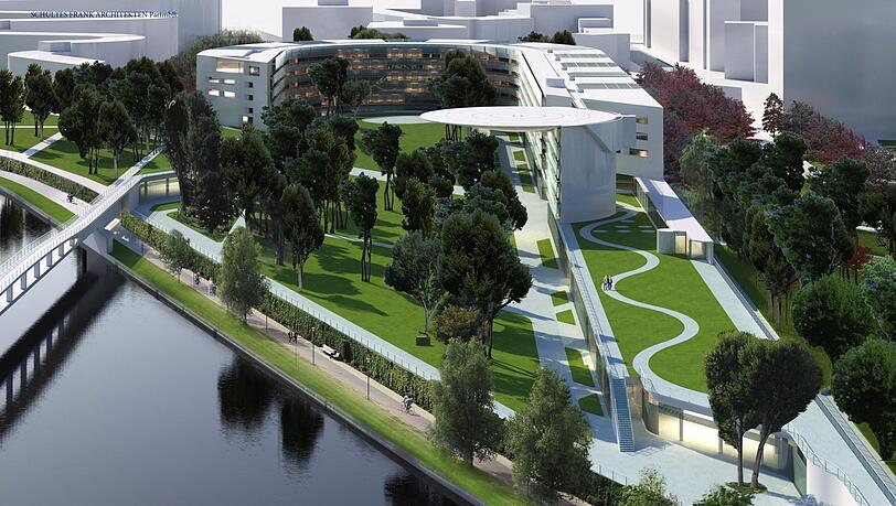 Der geplante Erweiterungsbau des Bundeskanzleramts. Dessen Kosten werden auf 777 Millionen Euro geschätzt.