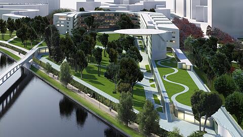 Der geplante Erweiterungsbau des Bundeskanzleramts. Dessen Kosten werden auf 777 Millionen Euro geschätzt.