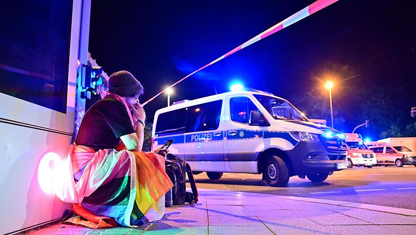 Trauer beim Christopher Street Day in Berlin. Trauer beim Christopher Street Day in Berlin.