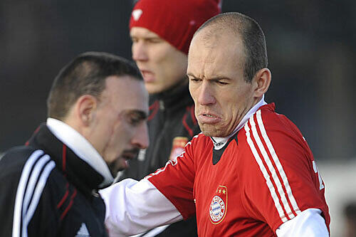 Arjen Robben trainierte am Donnerstag wieder mit der Mannschaft